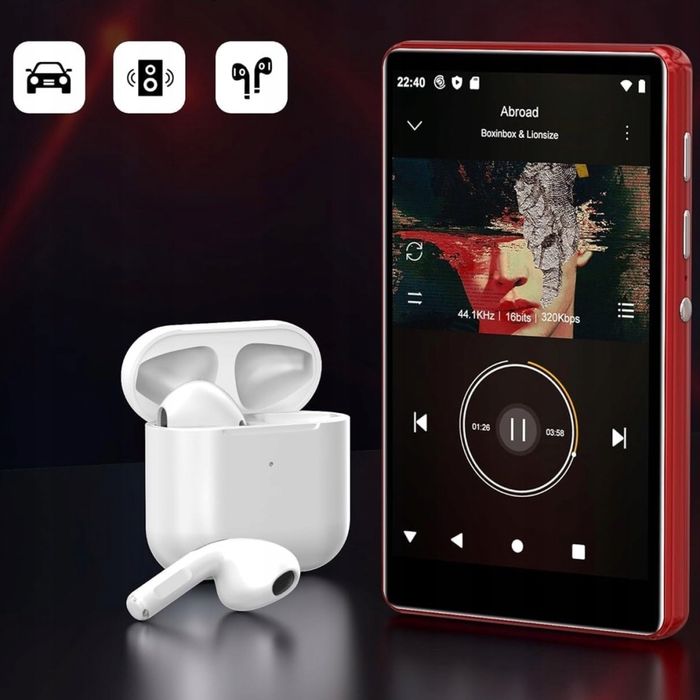 Odtwarzacz MP3 Bluetooth WiFi 80GB Android 4" Dotykowy MP4 Radio FM HiFi
