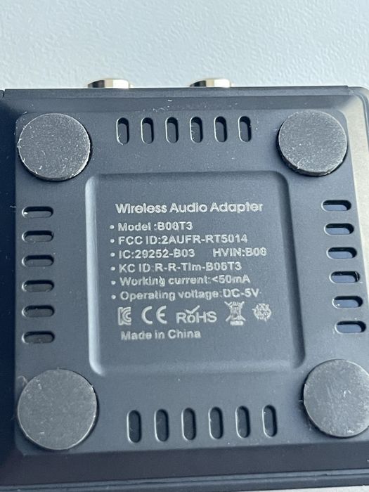Бездротовий аудіоприймач YMOO B06T3 (Bluetooth 5.0/5.3), який призначений щоб підклбчити старі стереосистеми, музичні центри,підсилювачі черезRCAчиAUX