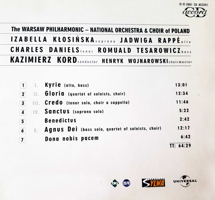Wojciech Kilar - Missa pro pace A.D. 2000