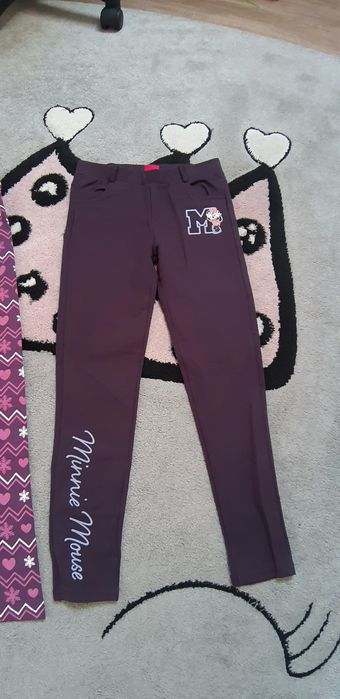 Spodnie leginsy lekko ocieplane r.134