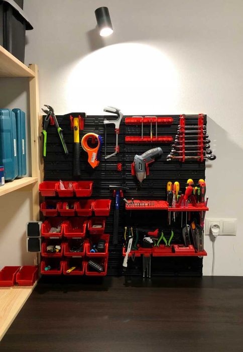 Wytrzymała XXL Ścianka Tablica Narzędziowa Do Warsztatu +Gratis Kuwety