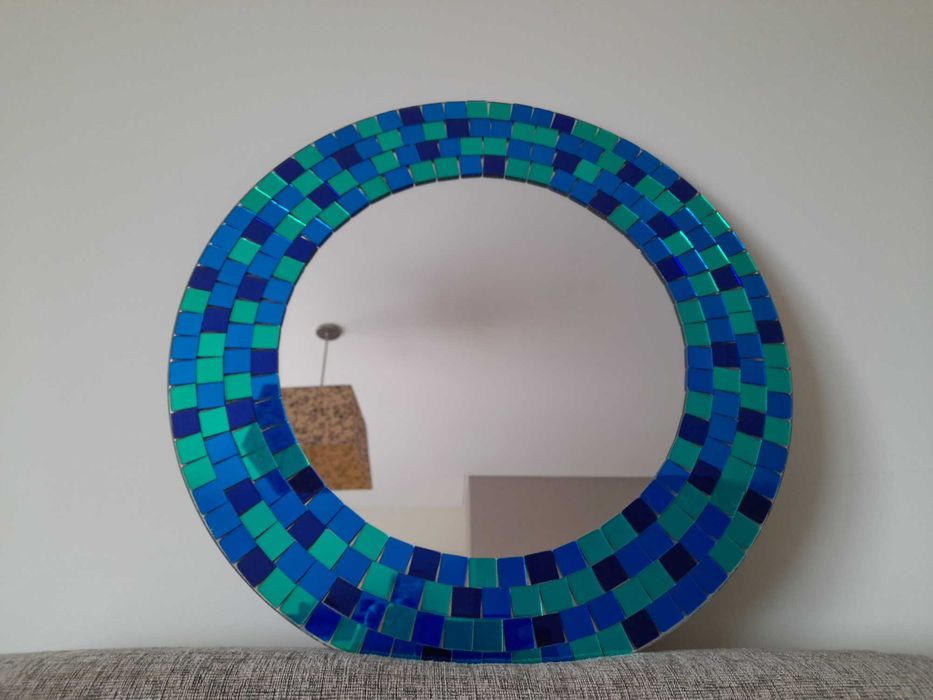 Espelho de Parede Redondo Mosaico Colorido64585476522114120