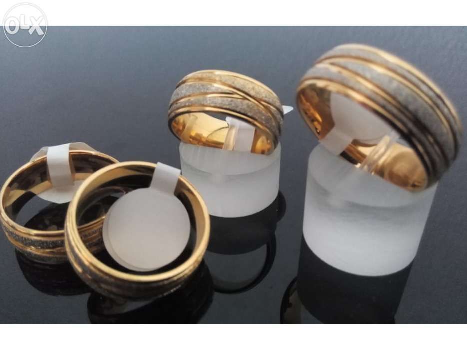 Aliança Namoro Namorados Compromisso Casamento em ouro laminado