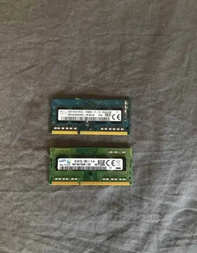 4 RAM modules: M.2 16GB, 4GB, and 2GB PC3; 4GB PC4; Samsung 1GB PC2