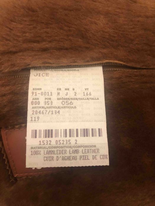 Мужская дубленка Boss. Дублянка шкіряна