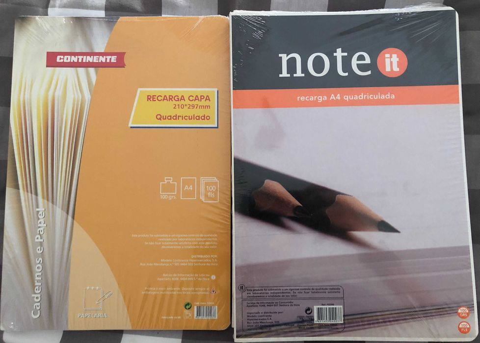 Recargas A4 Quadriculado e Pautado