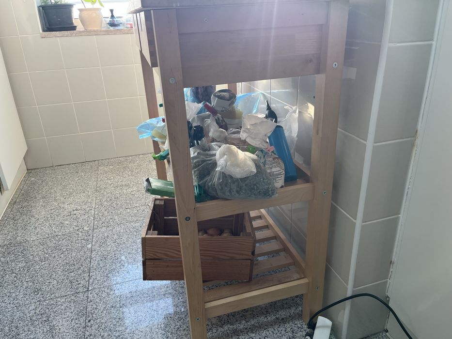 Carrinho de cozinha, bétula, 100x43 cm FÖRHÖJA ikea