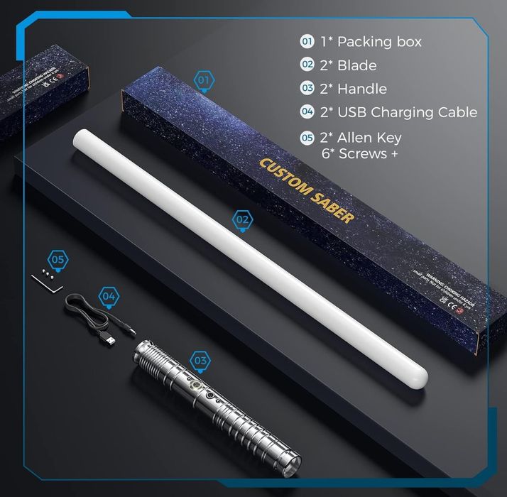 Sabre luz e som metalico Star Wars