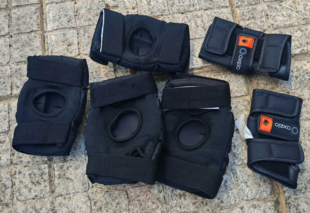 Proteções para prática de skate, patins e trotinete para criança