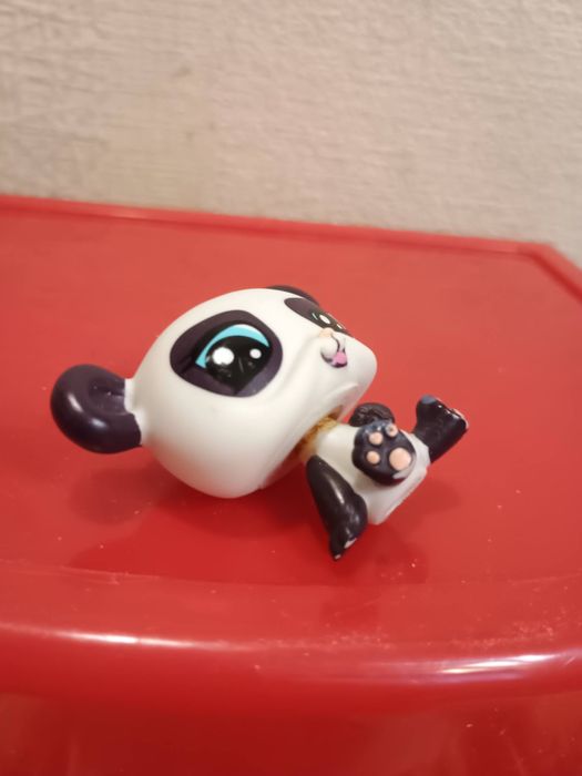 Lps Panda bear miś w ręką w tyle tanio oryginalny pet shop