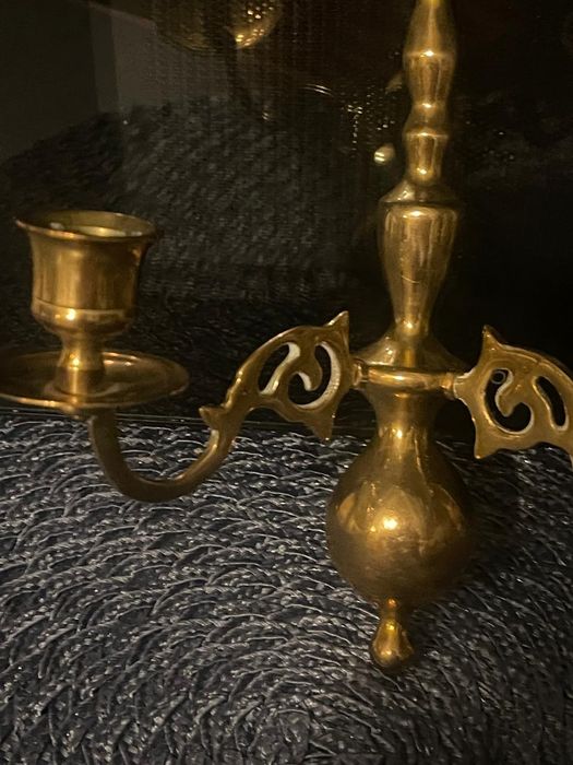 Свічник для стіни з латуні