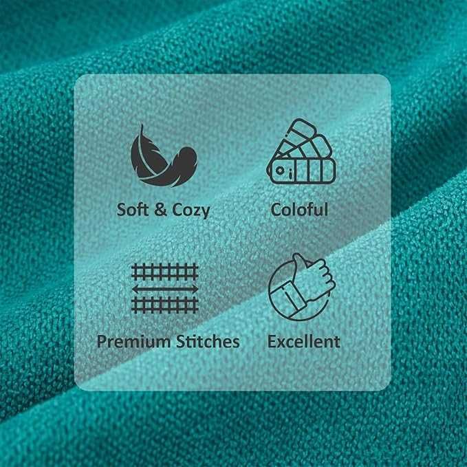 Poszewki Dekoracyjne Szenilowe 2 sztuki 50x50 cm Morske Niebieskie