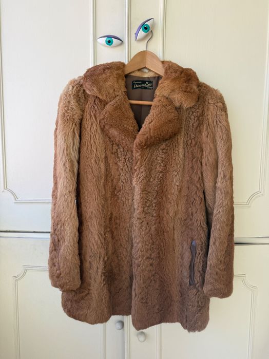 Casaco vison castanho caramelo