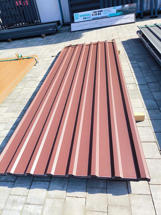 Blacha trapezowa T-18 e brąz grafit antracyt bez wad II gatunek blacha trapezowa dachowa
