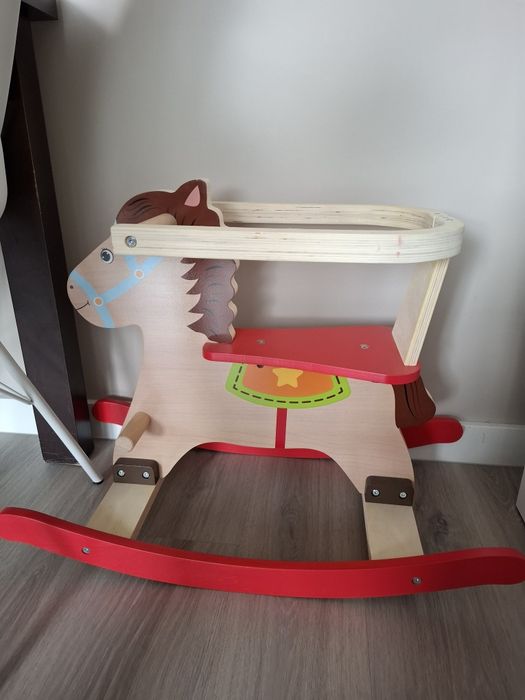 Konik bujany na biegunach Lidl drewniany