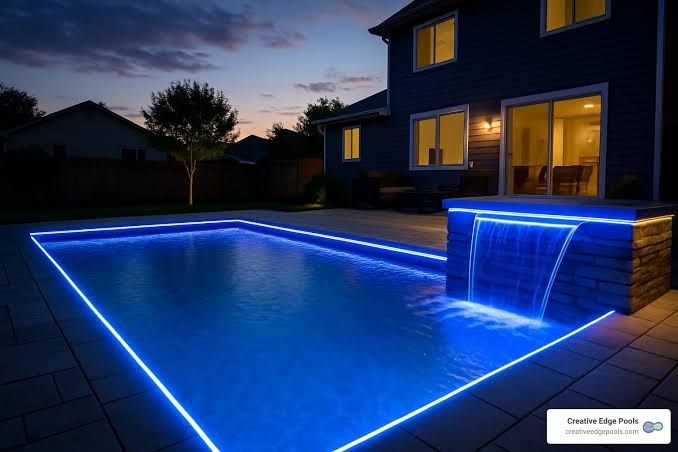 Neon led pool rgb pisicina