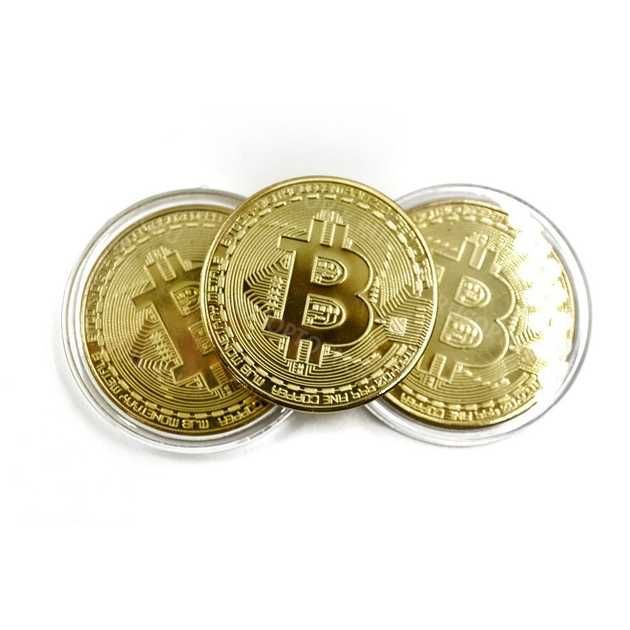 Сувенірна колекційна монета Біткоїн (Bitcoin) в чохлі-капсулі