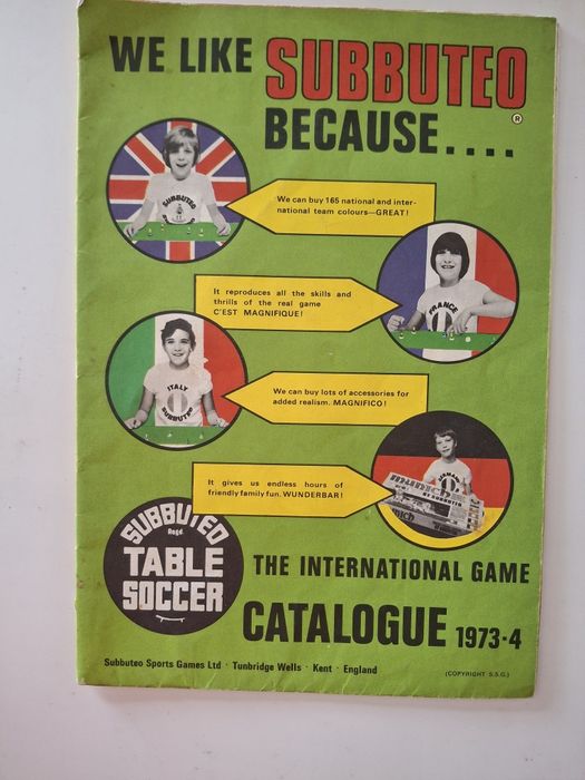 Subbuteo catalogo 1973 74 com todas equipas