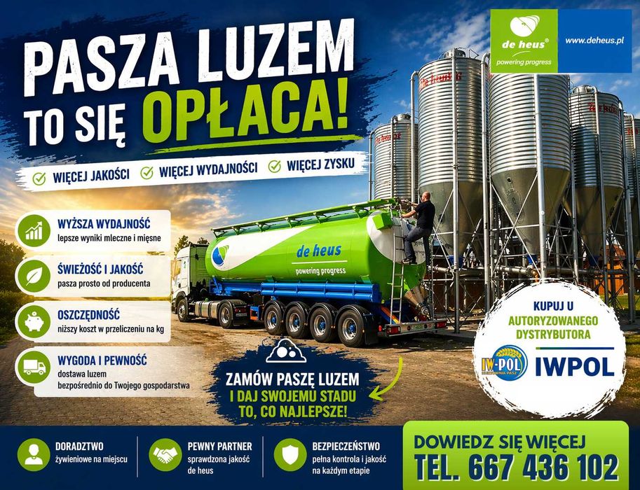 Pasza - LUZ - dla bydła krów 26 Optimal - 26% Białka- 5,84MJ * 840 VEM