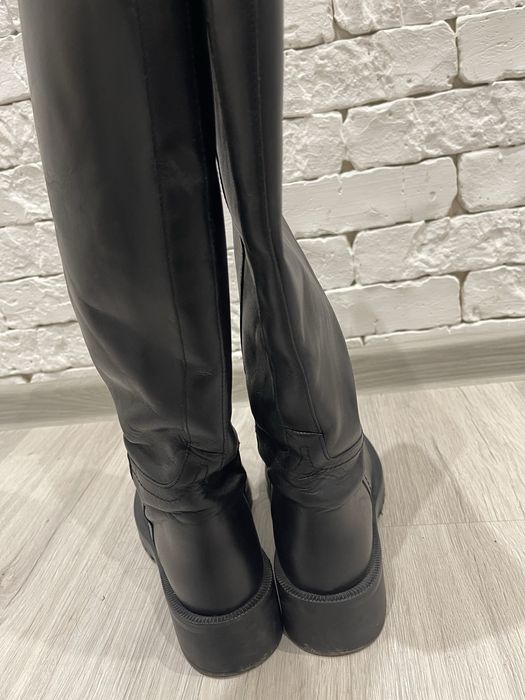 Чоботи zara натуральна шкіра