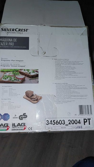 Máquina de Fazer Pão SilverCrest — 11 Programas, Pouco Uso
