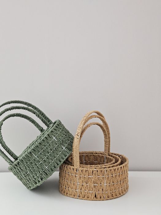 Плетені корзинки для дому, кошики для декору