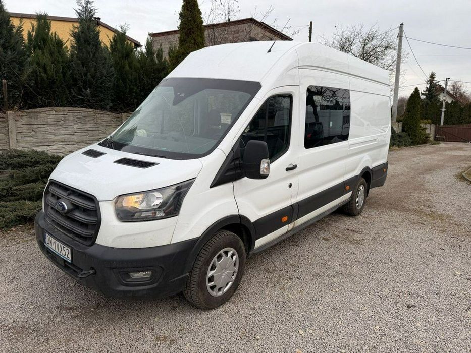 Ford Transit  MK8 Lift  2.0Tdci  L4H3 Jumbo Doka Brygadówka 6 osobowy klima Niski Przebieg 62tys