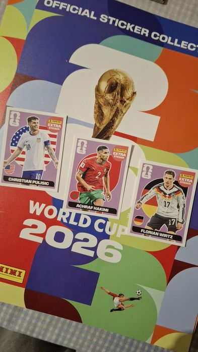 Pack Extra Sticker Hakimi + Wirtz + Pulisic