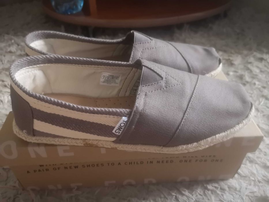 NOWE Espadryle Toms Classic, Szary, r. 39