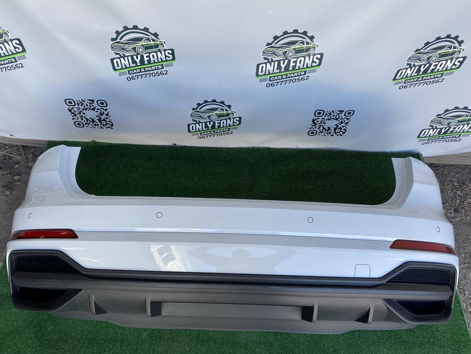 Audi q3 83A 2019-2023 S-line бампер задній с лайн білий S9R