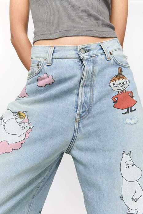 Джинси Acne Studios x Moomin Super Baggy Fit Jeans Blue