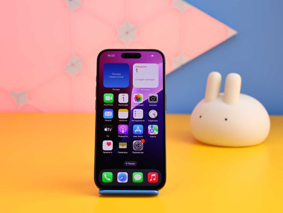 Смартфон iPhone 15 Pro 256GB Black Titanium (152781) Б/У З ГАРАНТІЄЮ