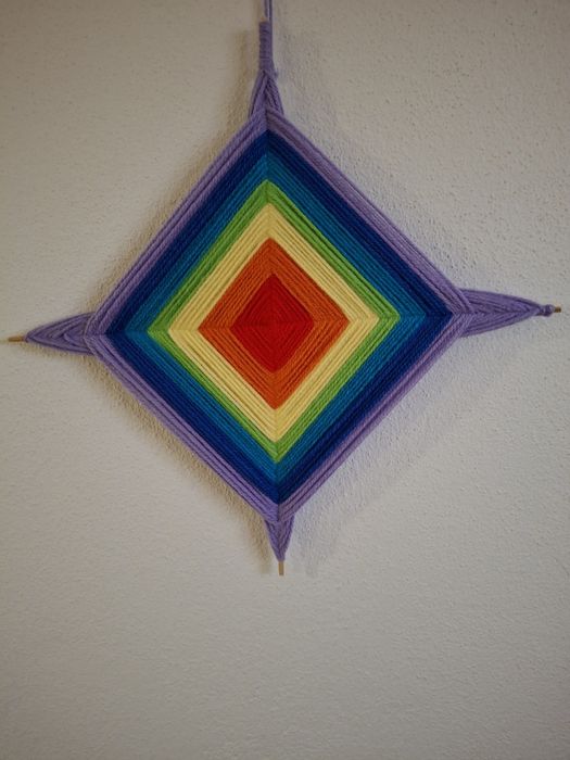 Mandalas em lã para pendurar