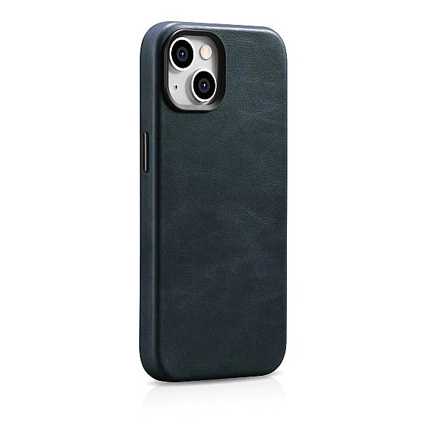 iCarer Oil Wax Premium Leather Case skórzane etui iPhone 14 Plus magne