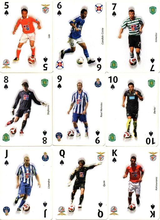 Cartas de jogar Estrelas da 1ª Liga dois mil e sete/dois mil e oito.