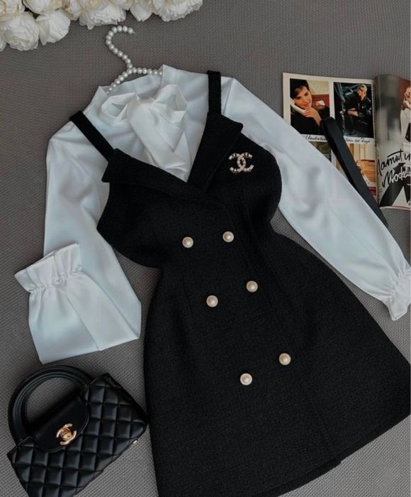 Жіночій Костюм сарафан і блузка в стиле Chanel