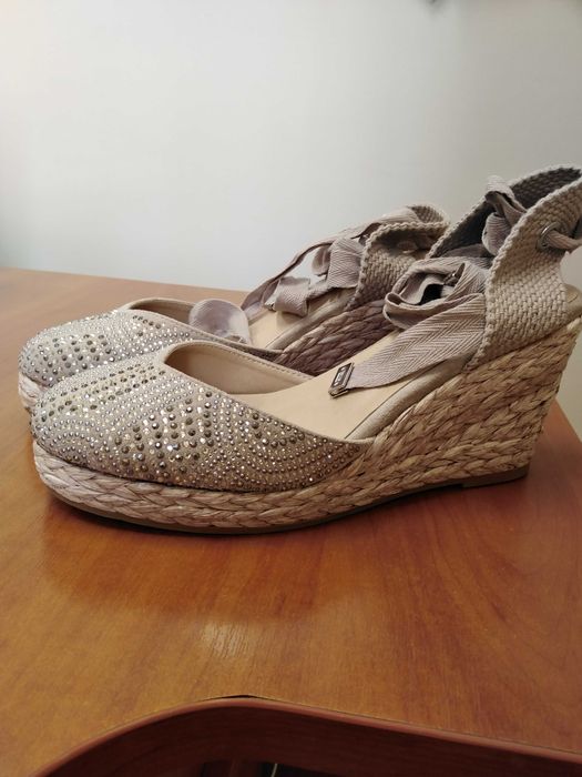 Espadryle na koturnie Alma Blue