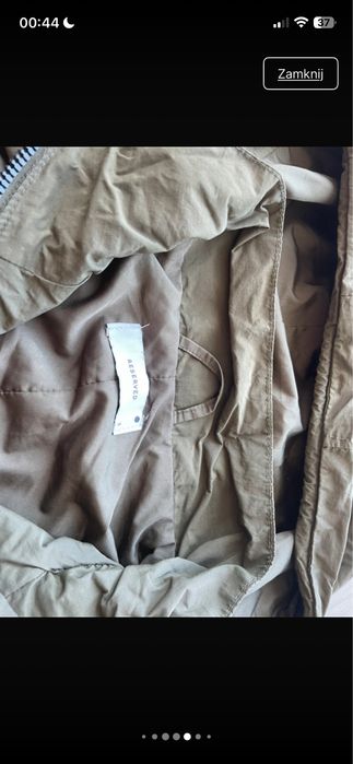 Parka wiatrówka khaki S M Reserved