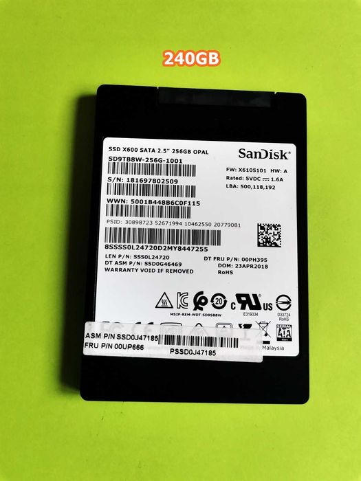 SSD 256GB SanDisk x600
