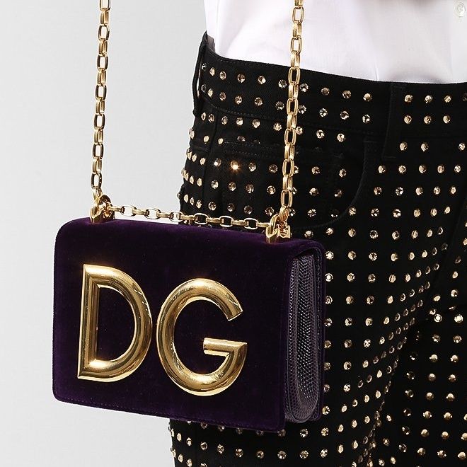 Сумка dg girls из бархата DOLCE gabbana