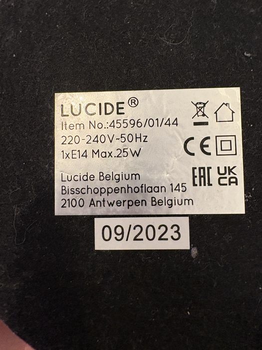 Lampy „grzybki” marki LUCIDE (stołowa i stojąca)
