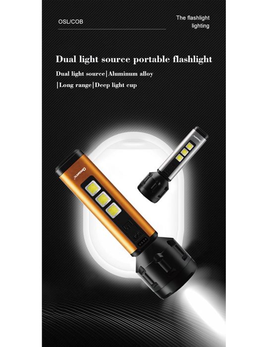 Lanterna LED USB Recarregável QA-L772