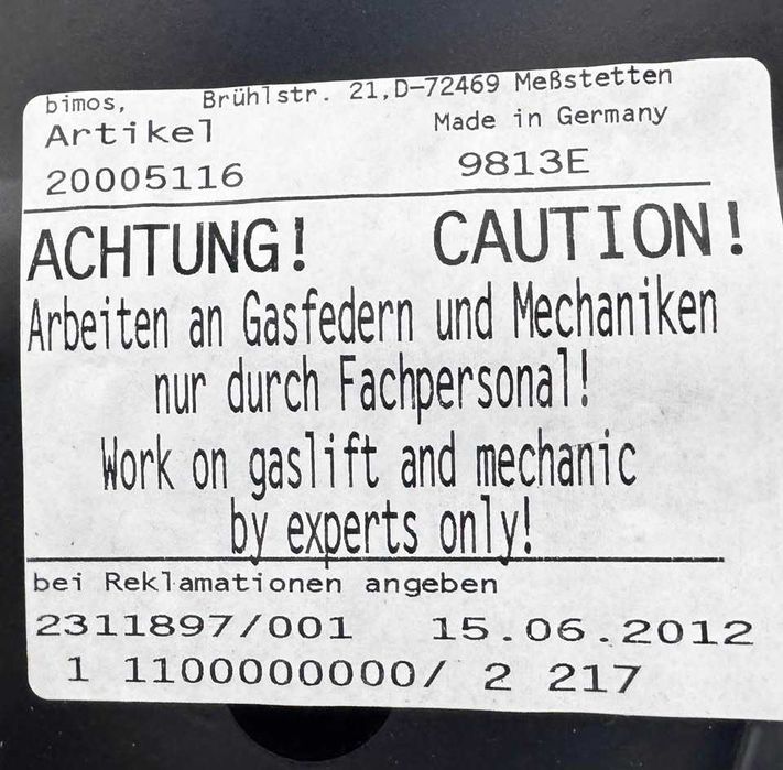 Krzesło przemysłowe / warsztatowe BIMOS PU