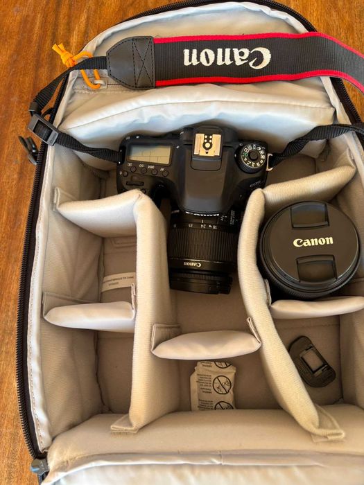 Kit Máquina Fotográfica CANON EOS 80D + lentes 18-55 IS STM + 55-250 IS STM (APS-C)