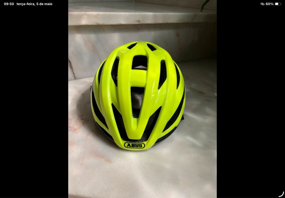 Capacete amarelo flurescente abus tamanho S