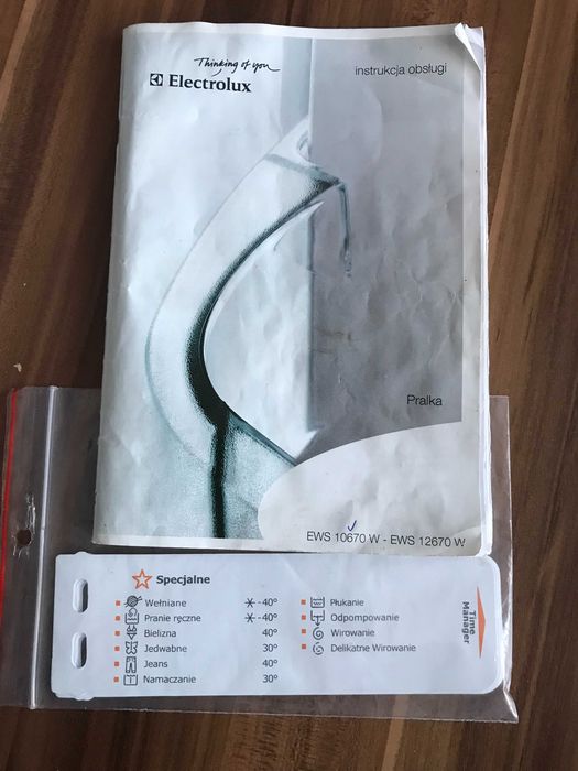 Electrolux EWS 10670 drzwiczki, szuflatka, itp.