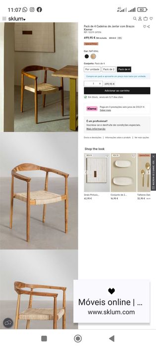 Cadeiras novas ainda embaladas