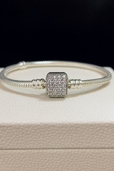 Promocja srebrna bransoletka Pandora moments 18cm do Pandora charms