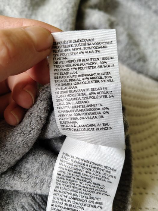 Damski jasnoszary krótki kardigan , rozpinany na guziki , Divided H&M