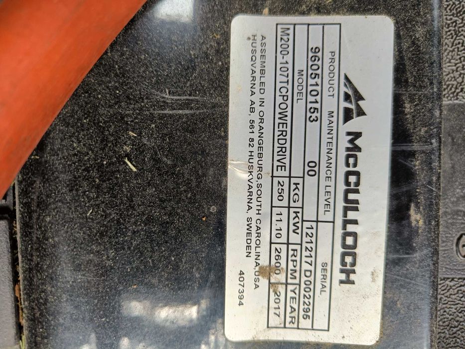 Traktor koszący McCulloch  Kosiarka M200-107